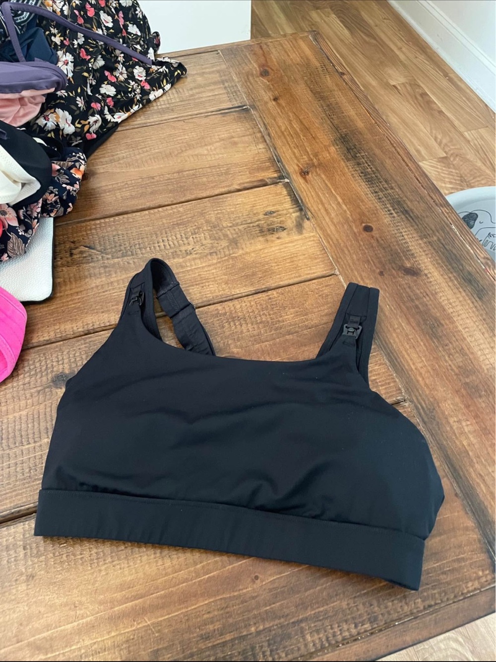 Black Nursing/Active Crop Bra 2 size L